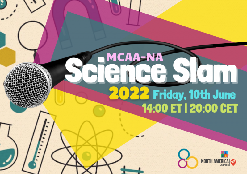 MCAA-NA Science Slam 2022 flyer